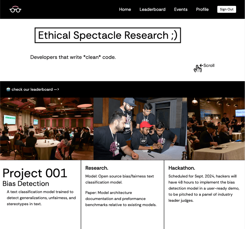 Ethical Spectable Research Website