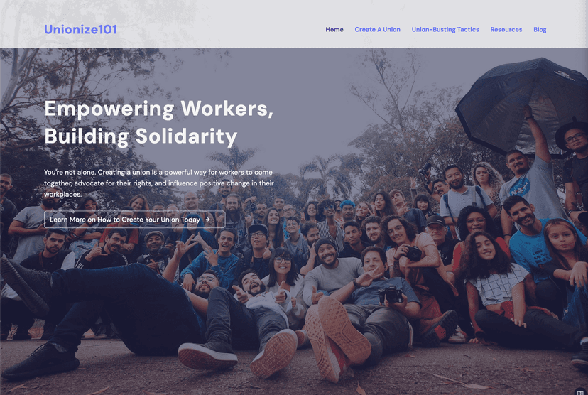 Unionize101 Website